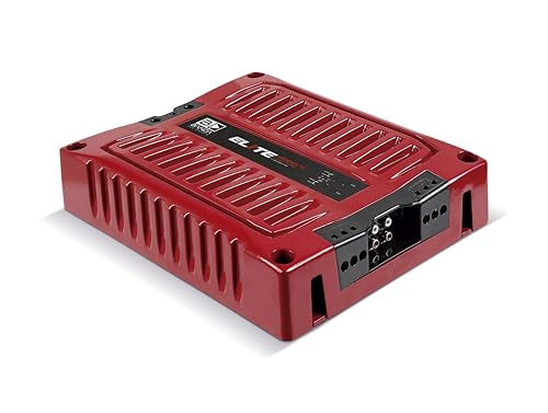 4-Ch. Vehicle Audio Bass Amplifier - 1000 Watts High-Powered Mono Bass Amplifier w/Subsonic Filter & Low Pass Filter Stable at 1 ohm, LED Indicators, Sound Specialization, Red - BANDA 4000.41OHMRED
