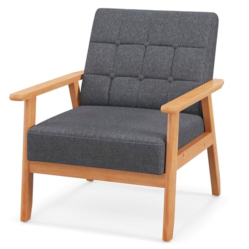 Image of Multigot Accent Armchair, Button Tufted Upholstered Lounge Chair