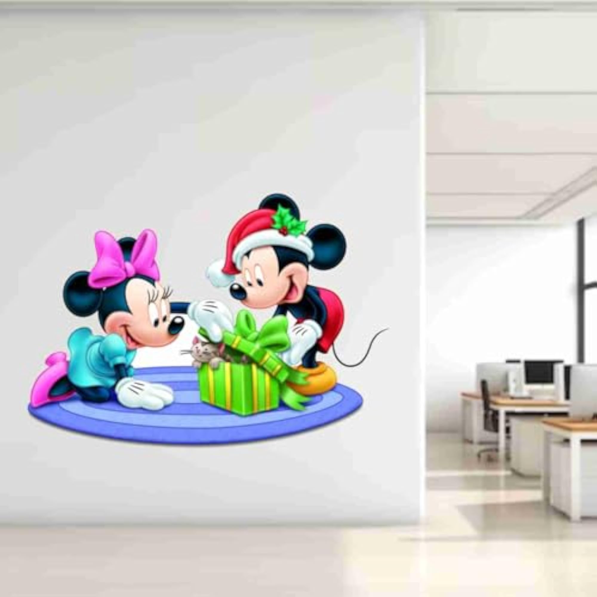 Mickey Mouse Wall Sticker, Multicolor Cartoon Design
