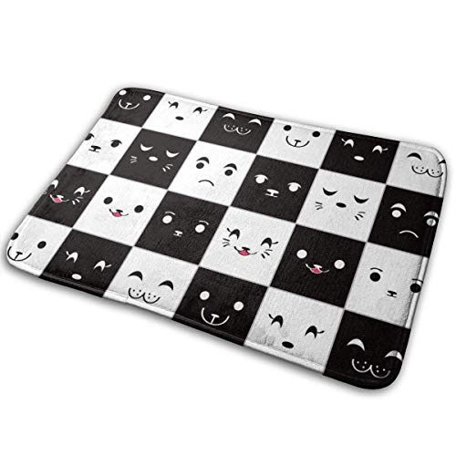 RedBean93 Paillasson d’entrée personnalisable avec motif éléphant baiser d’éléphant, lavable et antidérapant 40 x 60 cm