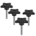Round Knob with 2" Stud 1/4" x 20-4 Pack by Peachtree Woodworking - PW6107