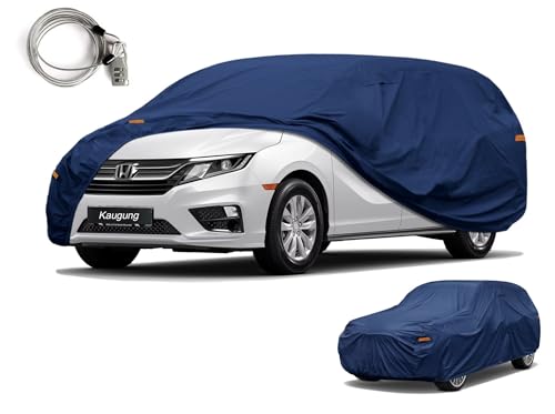 Image of Kaugung Custom Fit Car Cover for Honda Odyssey Minivan (1999-2026), Heavy Duty Waterproof All Weather Outdoor Protection, Breathable Full Exterior Cover with Vent, Rain Sun Snow UV Proof