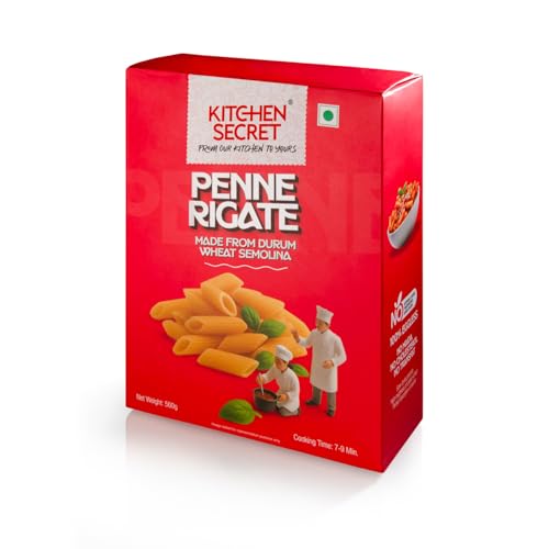 Image of Kitchen Secret Sauce Combo | Penne Pasta 500g + Arrabbiata Sauce 390g | Pure Durum Wheat | Egg Free, No Maida, Trans Fat Free | Spicy Pasta Kit with Real Ingredients