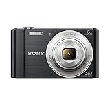 Sony DSC-W810 Digital Compact Camera (20.1 MP, 6 x Zoom, 2.7 LCD, 720p HD, 26 mm Sony G Lens) - Black (Renewed)