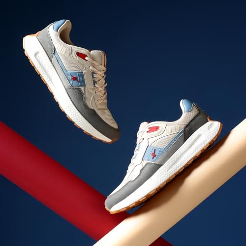 Image of Sparx Sports Shoe SM-992 Dark Grey Red for Men