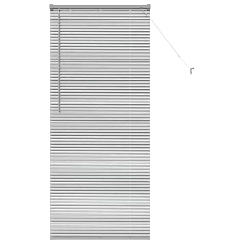vidaXL Persianas venecianas Manual Plateado 175 x 80 cm Aluminio, Persianas Modernas para Interiores, de Aluminio Ajustables, Elegantes tratamientos para Ventanas en casa y Oficina