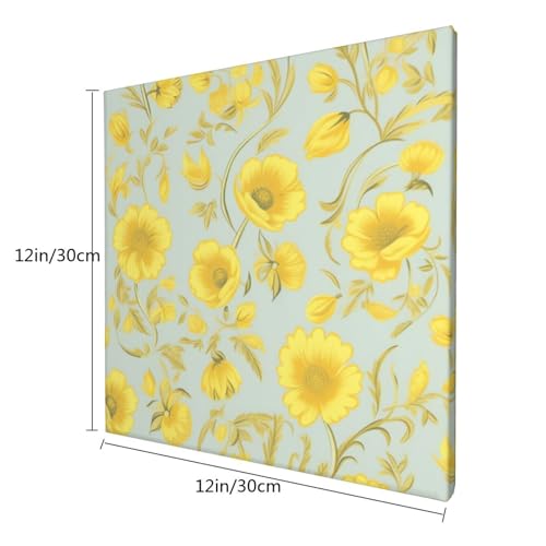 Impression toile fleurs jaunes haute définition 30cm