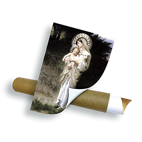 Innocence Virgin Mary (20"X27") Gold Foil - Religious Wall Art Laminated Print Unframed Poster Home Decoration Arte Diseño Piezas Maestras #TOP2