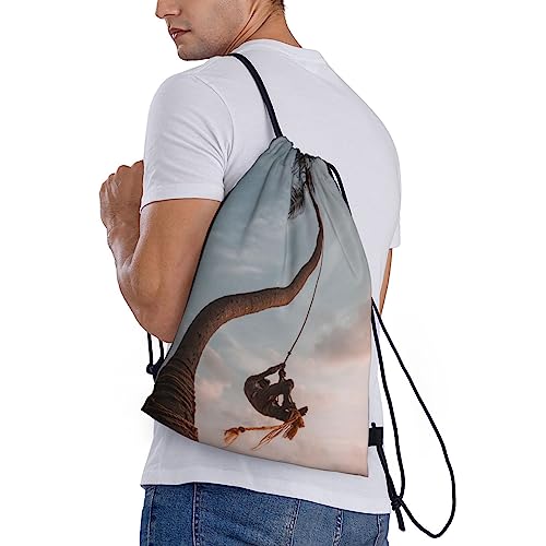 Custom Bulk Drawstring Bags personalized Cinch Sacks Backpack with Logo Pull String Bags Sports Backpack for Beach (Photo and Logo, M)2