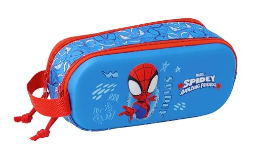 safta Spidey 3D Trousse Double 3D, Trousse pour Enfant,...