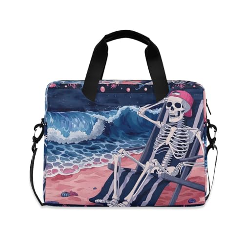 Maletín con estampado esqueleto para laptops 13-16 pulg miniatura 1