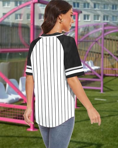 Image of Baseball Jersey Women Baseball Shirts Baseball Team Button Down Jerseys