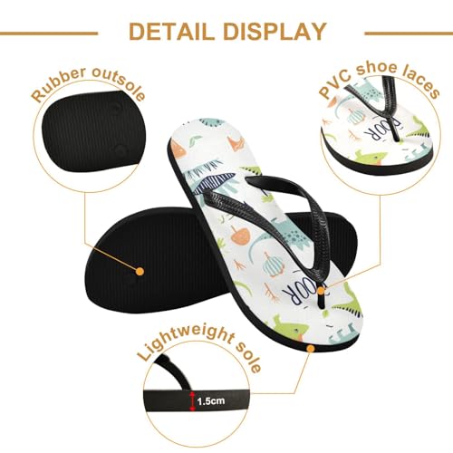 Mens Flip Flops Cute DinosaurSandal Flip Flops for Women Summer Beach Slipper 214B27042