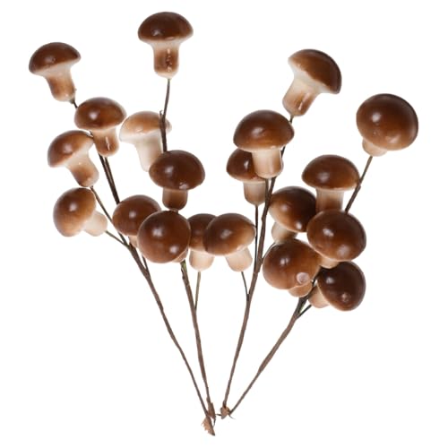 VINTORKY 4Pcs Foam Fake Mushrooms for Crafts Miniature Garden Decor 4x20CM