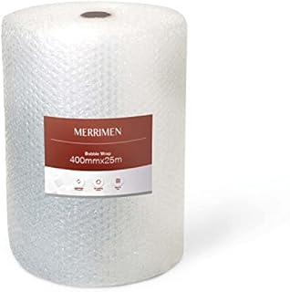 MERRIMEN Cushioning Bubble Wrap Rolls 400MM x 25M TOTAL AMOUNT - Small Air Bubble 400mm (400mm x 25m)
