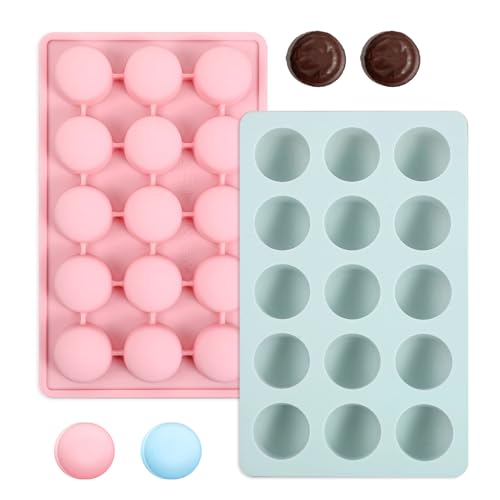 Runde Silikonform, 2 Stück Silikonform Schokolade, Silikonform Runden Klein von Schokolade, Eiswürfel,Geeignet für Große Feiern, Familienleben, Abschlussfeiern