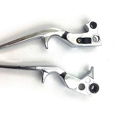 image for HTTMT MT241-021-CD Chrome Hand Levers Compatible with Harley Fxdl Dyna