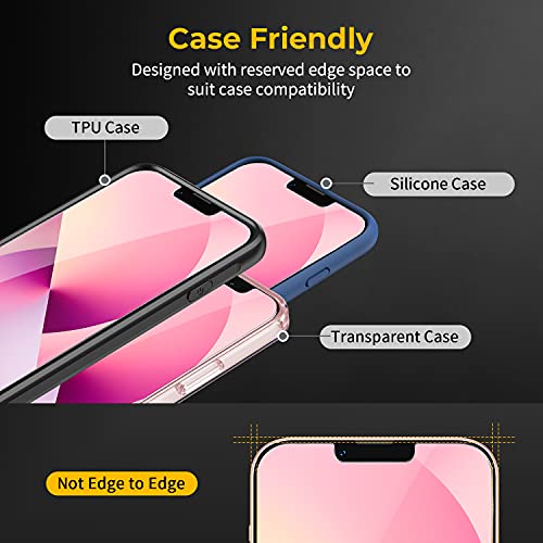 Image of UNBREAKcable 3 Pack Screen Protector for iPhone 13 /13 Pro, Double Shatterproof Tempered Glass [Easy Installation] [HD Clear] [Case Friendly] for iPhone 6.1 inch