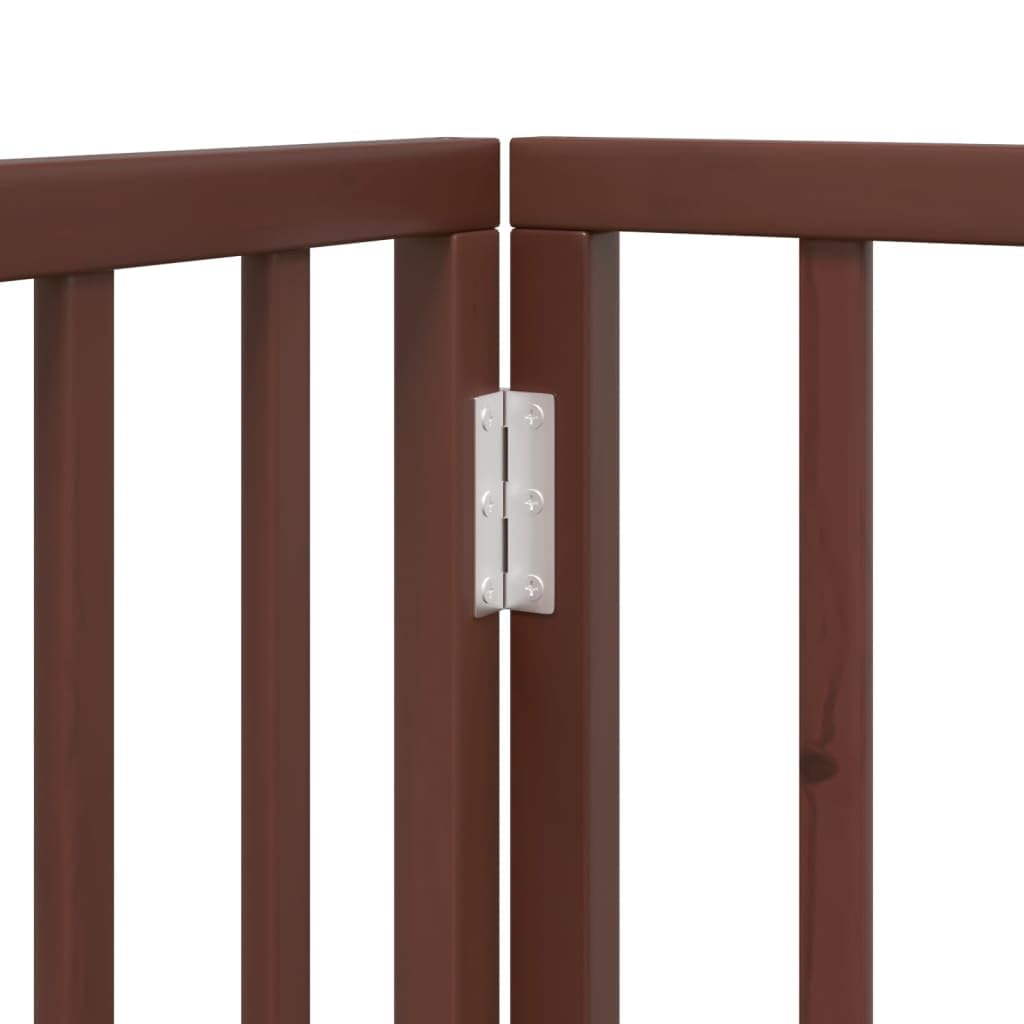 2 piezas de portería plegable marrón 160 cm madera de álamo independiente para perros pequeños y medianos perros cachorros protección seguridad limitación entrenamiento salón