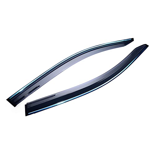 Image of Car Window Door Visor Rain Guard with Chrome Liner SPF Protected |Side Wind Deflector Compatible for Toyota Hyryder (Set of 4)