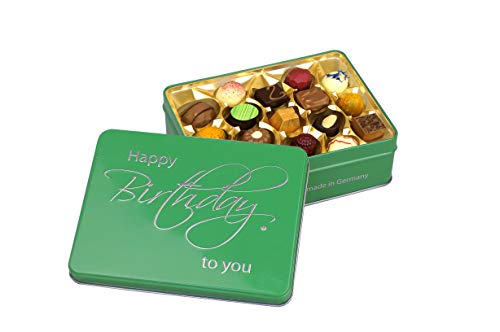 Präsentdose "Happy Birthday" 210g, Manufakturqualität!, handgefertigt von den Konditoren der Confiserie Rabbel...für ein Lächeln mehr am Tag Cover