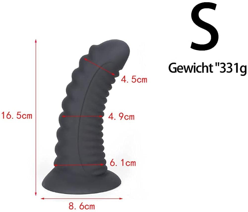 Silicone Plug King Kong Soft Big Plug Shaped Big Toy Vagina Erotic  Masturbation Dilator SM Butt Plug Sex Toy for Men and Women Black 16.5 cm x  6.1 cm S : Amazon.de: