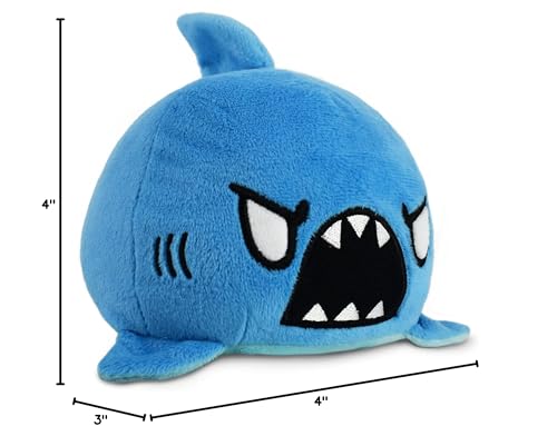image for TeeTurtle - The Original Reversible Shark Plushie - Blue - Cute Sensor