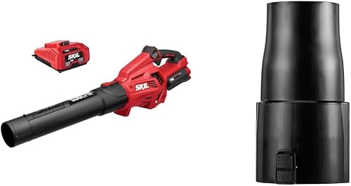 PWR CORE 40 Brushless 40V 530 CFM Cordless Leaf Blower Kit, Variable Speed with Power Boost & SNR0001 Round Nozzle for Blower BL4713-10/BL4713C-11