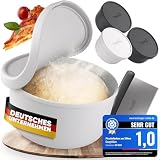 DoughMate Pizzaballenbox mit Deckel 4er Set inkl. Teigschaber - Ideal als Pizzabox, Teigbox, Gärbox, Für bis zu 350g Pizzateig, Anti-Haft-Silikon, Gefrier- und Spülmaschinengeeignet, Lebensmittelecht