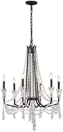 Barcelona 6 Light Crystal Chandelier - Onyx