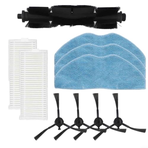 UTTASU Piezas de repuesto para aspiradora robot EZVIZ RE4/RE4 Plus/RE5/RE5 Plus: cepillo principal, filtros, paños de fregona, cepillos laterales (A)