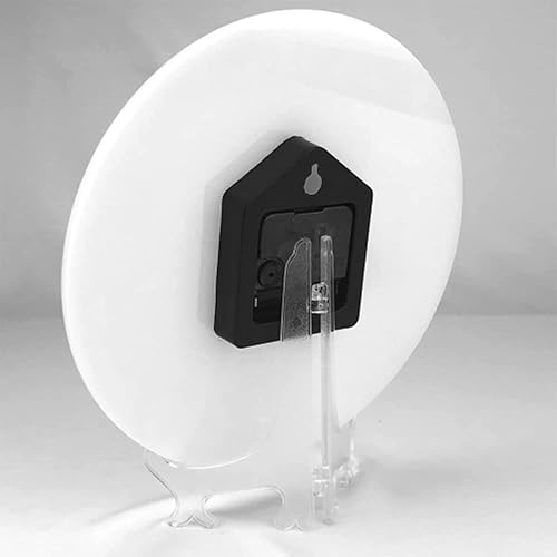 Miniatura 8 de Reloj de pared redondo con diseño de pez de tinta asiática, diseño de loto rojo, caligrafía china, 9.8 in, silencioso, sin tictac, funciona con