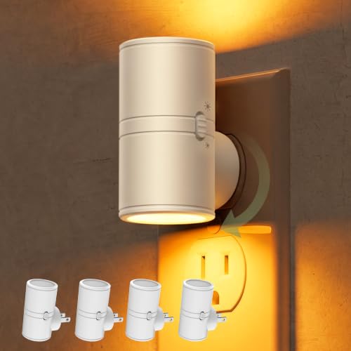 Image of L LOHAS LED Amber Night Light, Yellow Nightlight,Rotating,Dimmable 50 /100LM