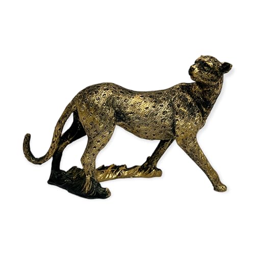Image of AUGEN Polyresin Cheetah Statue Showpiece for Home Decor Decoration and Gifting (6966E4, 15cm)