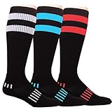 MOXY Socks 3-Pack Vintage 70's Stripes Soccer Knee-High Socks