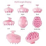 Soft Silicone Hair Scalp Massager Shampoo Brush for Wet Dry Oily Curly Straight Thick Thin Rough Long Short Natural Men Women Kids Pets Hair Care Tools（Pink - Image 5