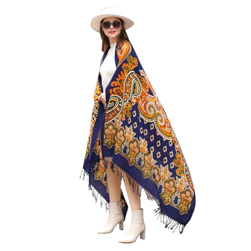Châle pashmina femme contre le froid écharpe en laine xxl douce sans picotement
