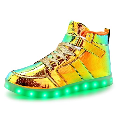 Image of Light Up Shoes Men Women LED Shoes USB Charging Adult High Top LED Sneakers Glow in The Dark Footwear for Dancing Party Festivals Festivals