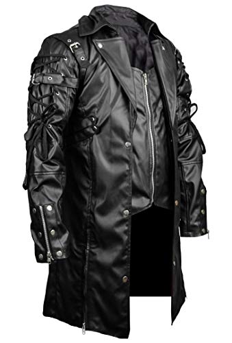 Steampunk LeatherJacket Gothic Coat - Faux Leather3