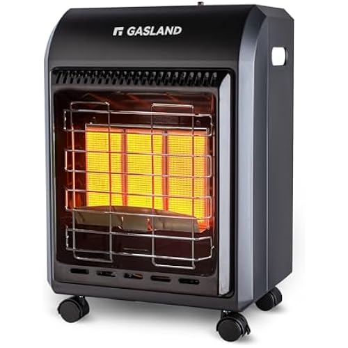 Gasland MHA18BN Propane Radiant heater, 18,000 BTU Warm Area up to 450 sq. ft, Portable LP Gas Heater for Garages, Workshops and Construction Sites, Ultra Quiet Propane Heater with LP Regulator Hose