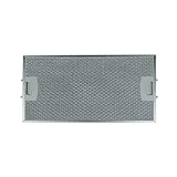 Rechteckig, Für hinten easyPART Kompatibel/Ersatz für BOSCH 00434107 Metallgitterfilter Fettfilter rechteckig Metall 415x208mm hinten Dunstabzugshaube Siemens 434107 mit beidseitiger Entriegelung Constructa Balay Neff