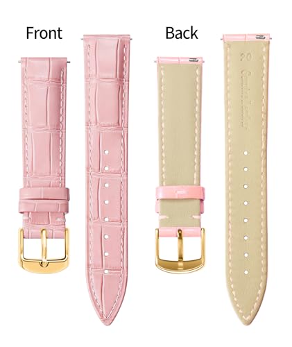 Image of BINLUN Leather Watch Band Genuine Calfskin Replacement Watch Strap Quick Release Crocodile Pattern 10 Colors 13 Sizes for Men Women(10mm,12mm,14mm,16mm,17mm,18mm,19mm,20mm,21mm,22mm,23mm,24mm)