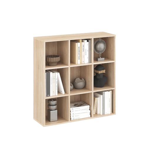KOMTO Bücherregal Sonoma Eiche – Regal mit 9 Fächern, Würfelregal, Standregal für Wohnzimmer, Kinderzimmer, Schlafzimmer | Nubo Cube Regal 90,6 x 92 x 29 cm KOMTO Bücherregal Sonoma Eiche – Regal mit 9 Fächern, Würfelregal, Standregal für Wohnzimmer, Kinderzimmer, Schlafzimmer | Nubo Cube Regal 90,6 x 92 x 29 cm
