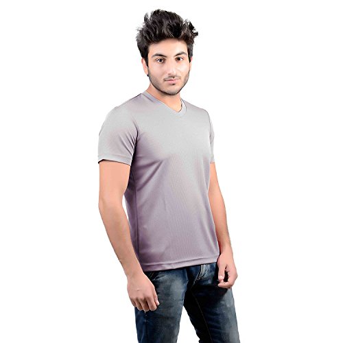 Image of Stylish Regular Fit Plain Men's V-Neck Half Sleeve T-Shirt
