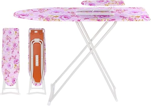 Ironing Boards, Adjustable Height Ironing Board, Foldable, Collapsible, Lightweight Iron Board, Compact Storage Ironing Board Large, Sturdy 4 Leg With Strong Frame (Purple-36in)