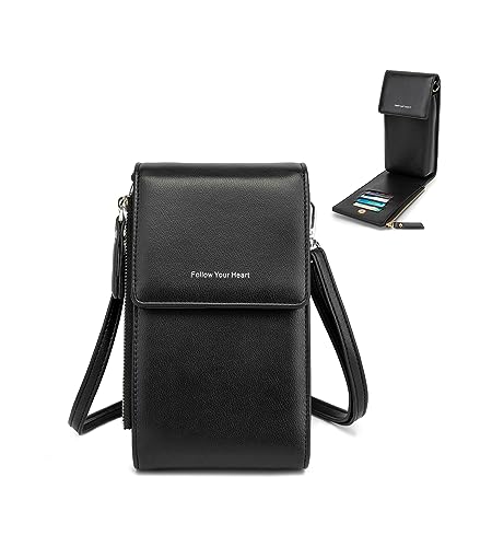 myfrdiay Roomy Pocket Small Crossbody Purse for Women, Flap Mini Shoulder Bag with 4 Credit Slots