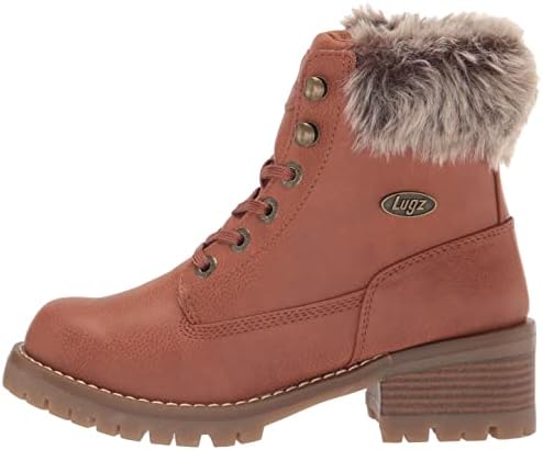 Lugz Women's Flirt Hi Faux Fur Fashion Boot, Rust/Gum, 7.5 | Image 7