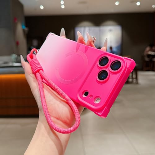 RNOZX iPhone 15 Pro Max�p ��݂胍�[�v�t���X�}�z�P�[�X �O���f�[�V�����J���[ �}�O�l�b�g���\�t�g�J�o�[�iiPhone 15 Pro Max�p/�z���C�g���[�Y�j