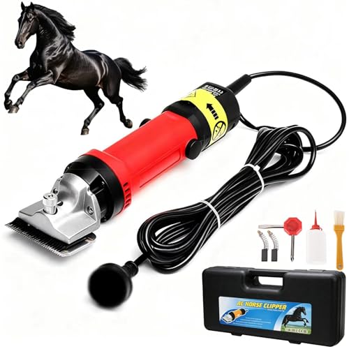 Tondeuse pour chevaux et bétail rouge idéale pour l'entretien annuel aux écuries