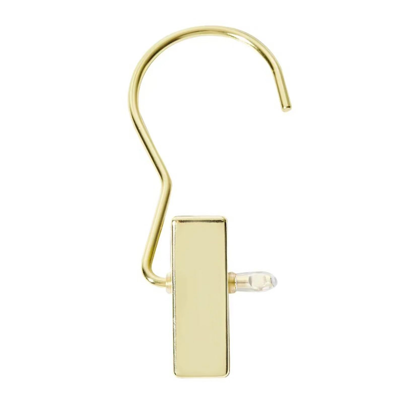 5pcs Iron Hook Clips Metal Pants Hanger Clothespins Pegs Household Laundry Drying Rack Hats Socks Underwear Hanging Clips Organizer(Gold)
